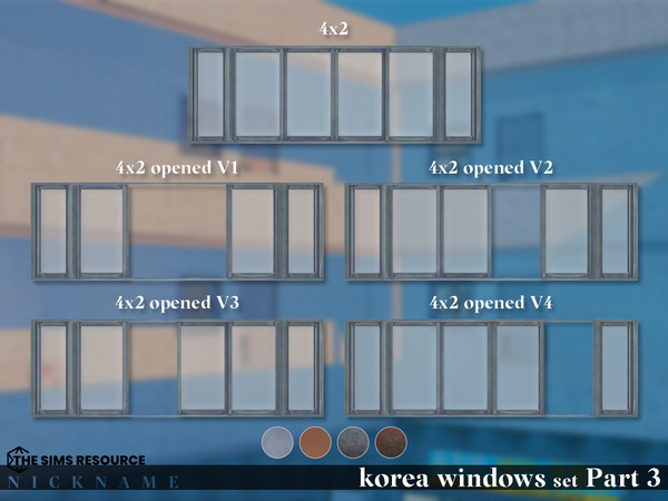 Sims 4 — korea windows set_2x1 by NICKNAME_sims4 — korea windows set Part 3 10 package files. korea windows set_1x1