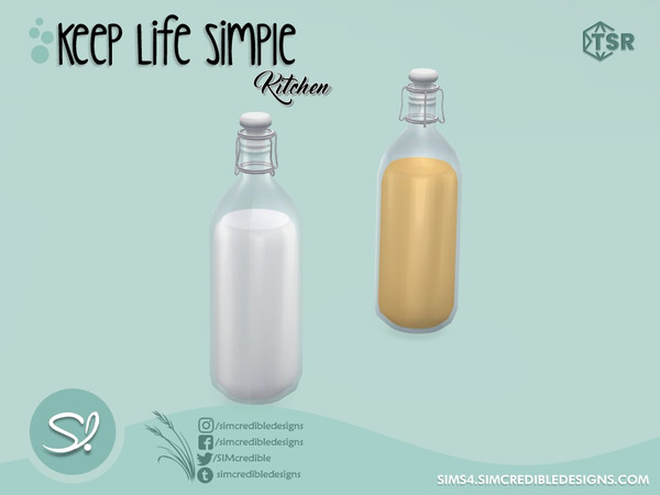 Sims 4 — Keep Life Simple Kitchen Bottle by SIMcredible! — by SIMcredibledesigns.com available exclusively at TSR 2