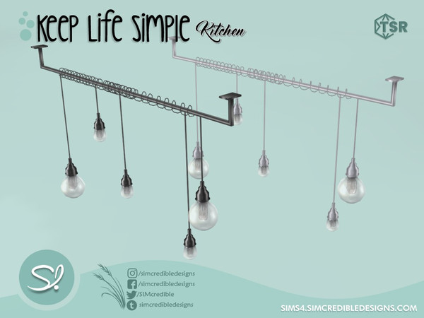 Sims 4 — Keep Life Simple Kitchen Ceiling Lamp by SIMcredible! — by SIMcredibledesigns.com available exclusively at TSR 2
