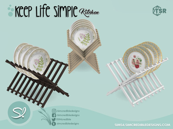 Sims 4 — Keep Life Simple Kitchen Dish Drainer by SIMcredible! — by SIMcredibledesigns.com available exclusively at TSR 3