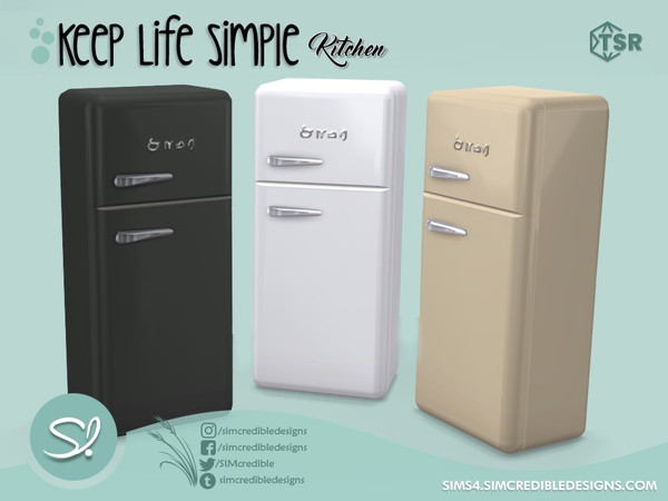 Sims 4 — Keep Life Simple Kitchen Fridge by SIMcredible! — by SIMcredibledesigns.com available exclusively at TSR 5