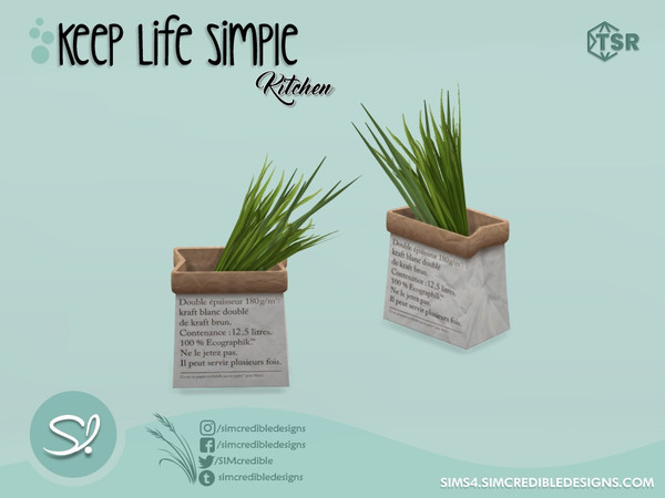 Sims 4 — Keep Life Simple Kitchen Paper Bag by SIMcredible! — by SIMcredibledesigns.com available exclusively at TSR 2