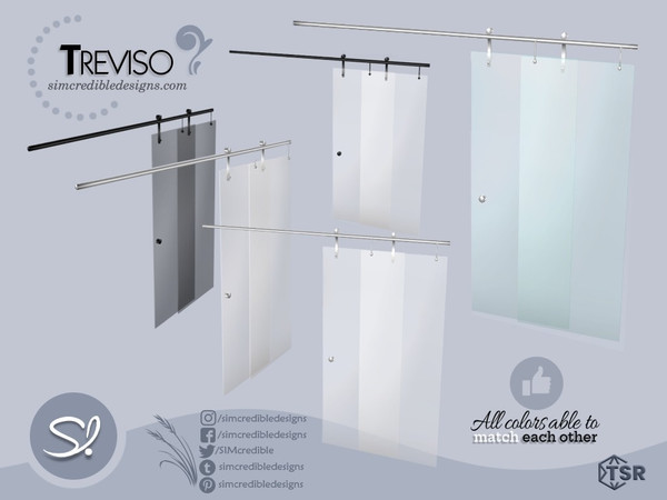Sims 4 — Treviso decor door 3x1 by SIMcredible! — by SIMcredibledesigns.com available exclusively at TheSimsResource 5