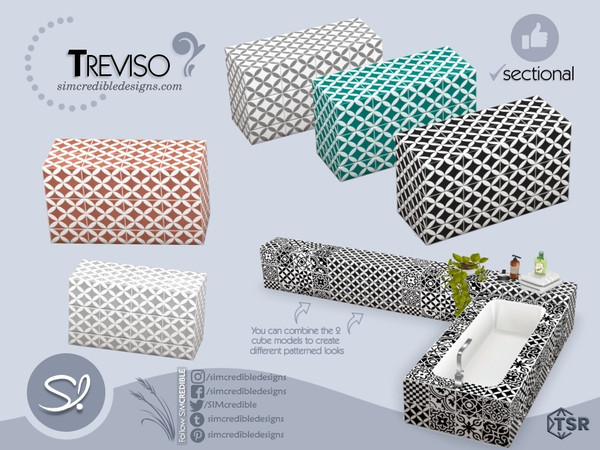 Sims 4 — Treviso Cube table by SIMcredible! — by SIMcredibledesigns.com available exclusively at TheSimsResource 6 colors