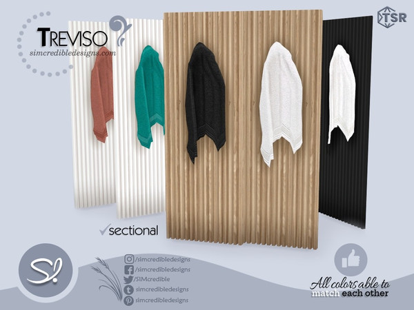 Sims 4 — Treviso Wall hanging Towel by SIMcredible! — by SIMcredibledesigns.com available exclusively at TheSimsResource
