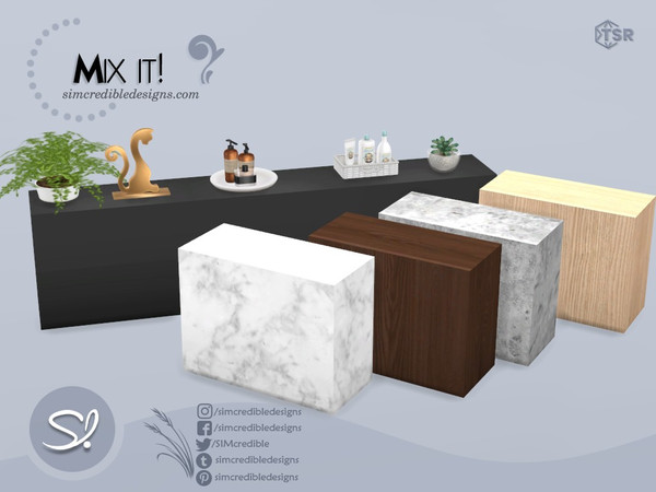 Sims 4 — Mix It Sectional table smaller by SIMcredible! — by SIMcredibledesigns.com available exclusively at
