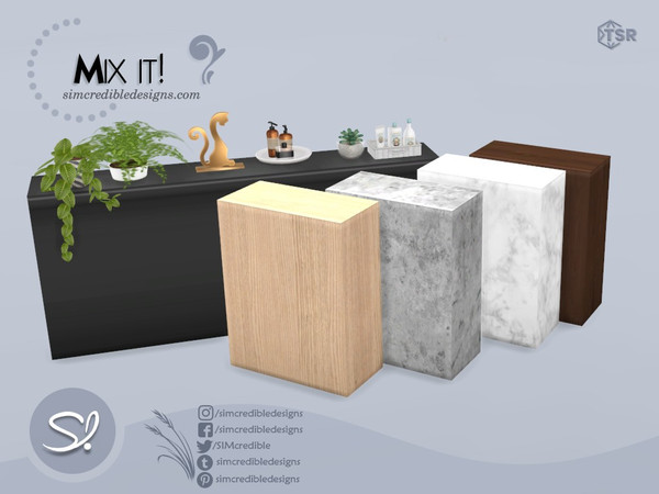 Sims 4 — Mix It Sectional table taller by SIMcredible! — by SIMcredibledesigns.com available exclusively at