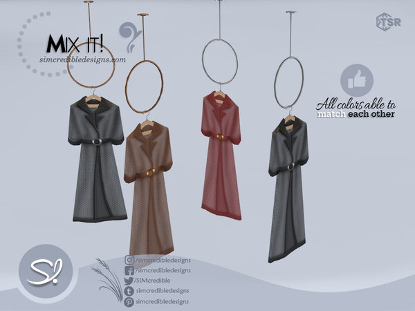 Sims 4 — Mix It Hanging cloth robe by SIMcredible! — by SIMcredibledesigns.com available exclusively at TheSimsResource 3