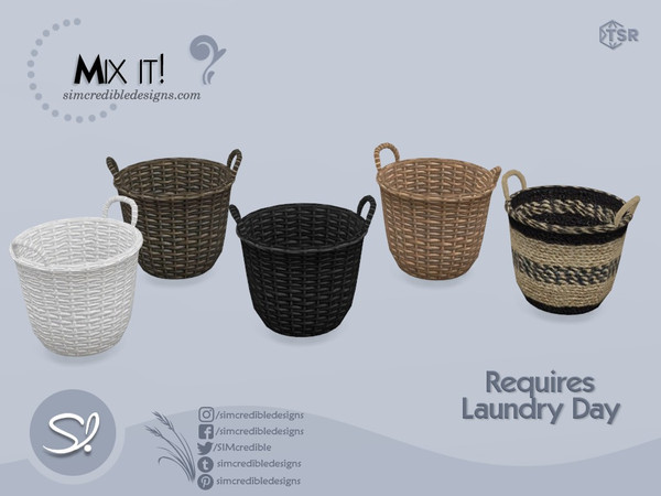 Sims 4 — Mix It Hamper [Laundry Day] by SIMcredible! — by SIMcredibledesigns.com available exclusively at TheSimsResource