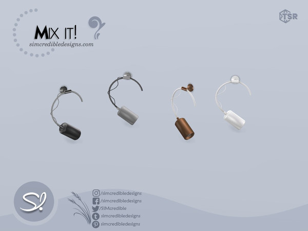 Sims 4 —  Mix It Sconce left by SIMcredible! — by SIMcredibledesigns.com available exclusively at TheSimsResource 4