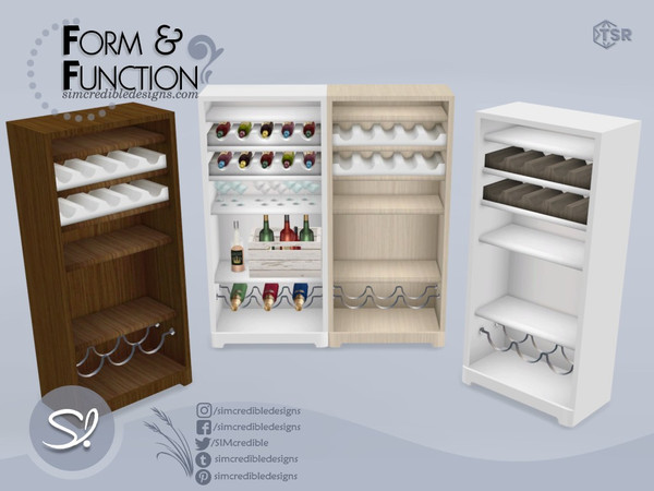 Sims 4 — Form and Function Bottle Case by SIMcredible! — by SIMcredibledesigns.com available exclusively at TSR 4 colors