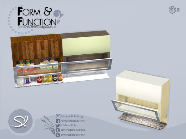 Sims 4 — Form and Function Cabinet Opened by SIMcredible! — by SIMcredibledesigns.com available exclusively at TSR 3