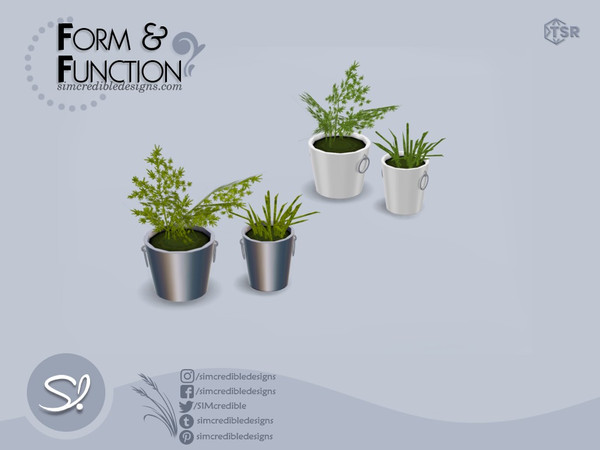 Sims 4 — Form and Function Herbs by SIMcredible! — by SIMcredibledesigns.com available exclusively at TSR 2 colors