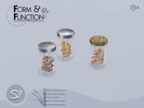 Sims 4 — Form Function Cookies by SIMcredible! — by SIMcredibledesigns.com available exclusively at TSR 3 colors