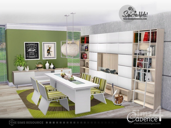 Sims 4 — Cadence Bookcase by SIMcredible! — by SIMcredibledesigns.com available exclusively at TSR 4 colors variations
