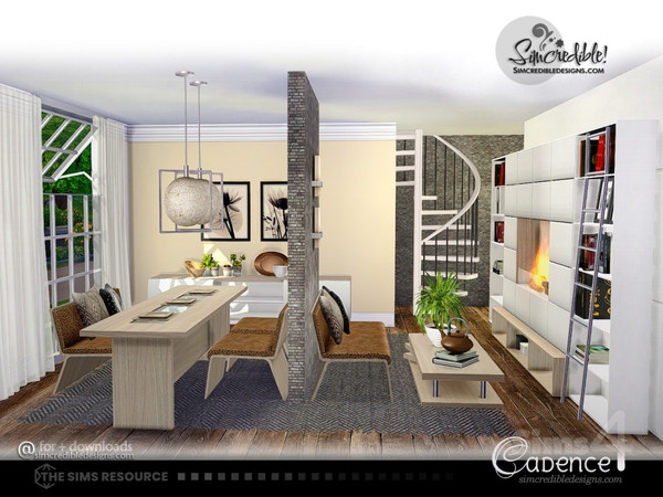 Sims 4 — Cadence dining table by SIMcredible! — by SIMcredibledesigns.com available exclusively at TSR 4 colors