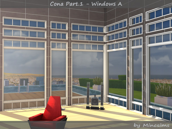 Sims 4 — Cona Part.1 - Windows A by Mincsims — It is a single window made up of multiple windows.