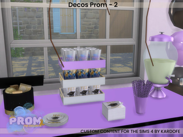 Sims 4 — Decos Prom -2 by kardofe — Second part of a set of decorations to set the scene for a beautiful graduation