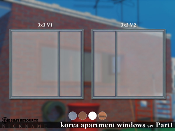 Sims 4 — korea apartment windows set_3x2 V1 opened by NICKNAME_sims4 — korea apartment windows set Part1 10 package