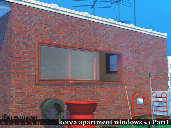 Sims 4 — korea apartment windows set_3x2 V2 opened by NICKNAME_sims4 — korea apartment windows set Part1 10 package