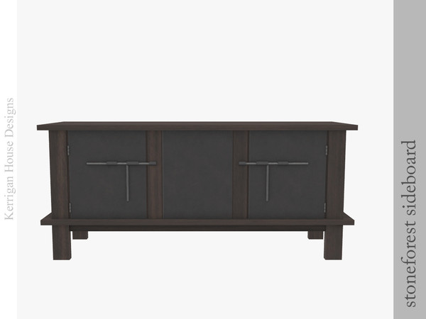 Sims 4 — Stoneforest Sideboard by kerriganhouse — A unique bathroom set designed with an earthy vibe. Seven new pieces
