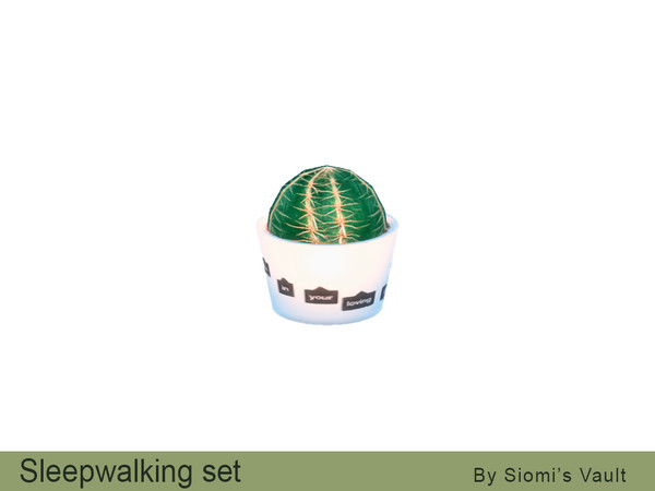Sims 4 — Sleepwalking - Cactus by siomisvault — This is the second part of Sometimes set to have a full room! Thank you