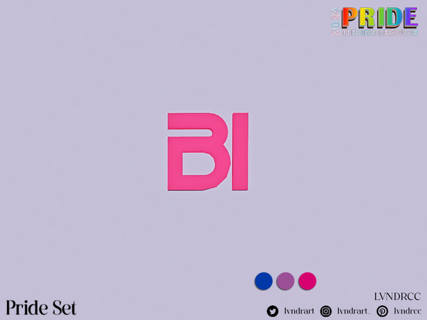 Sims 4 — Pride - Bi lamp by LVNDRCC — Various colourful LED lights, and variety of decorations in rainbow colours, they