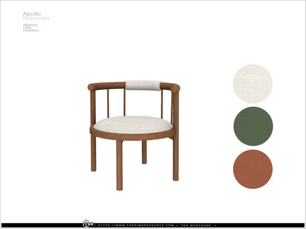 Sims 4 — Apollo - dining chair by Severinka_ — A set of furniture and decor for decorating a dining room in a modern