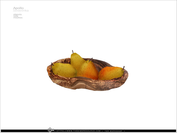 Sims 4 — Apollo - vase with pears by Severinka_ — A set of furniture and decor for decorating a dining room in a modern