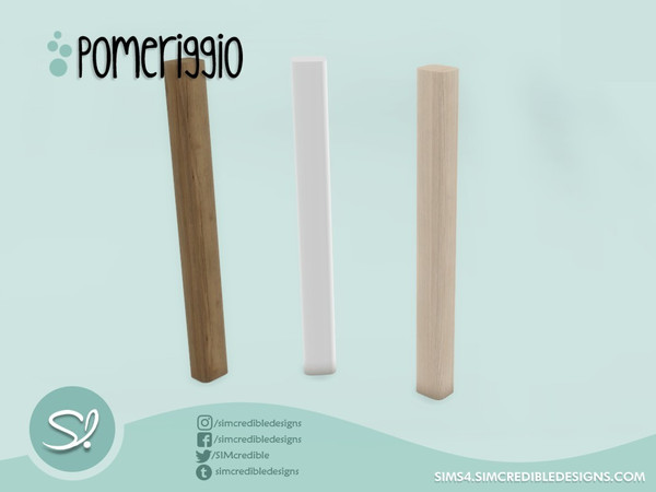 Sims 4 — Pomeriggio decor Column small by SIMcredible! — by SIMcredibledesigns.com available at TSR 3 colors variations