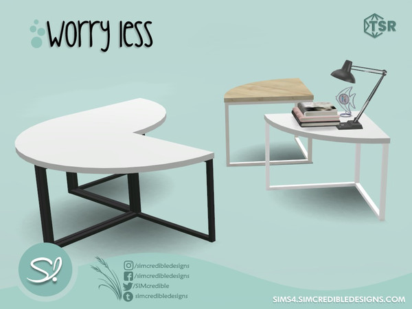 Sims 4 — Worry Less Table quarter by SIMcredible! — by SIMcredibledesigns.com available at TSR 3 colors variations
