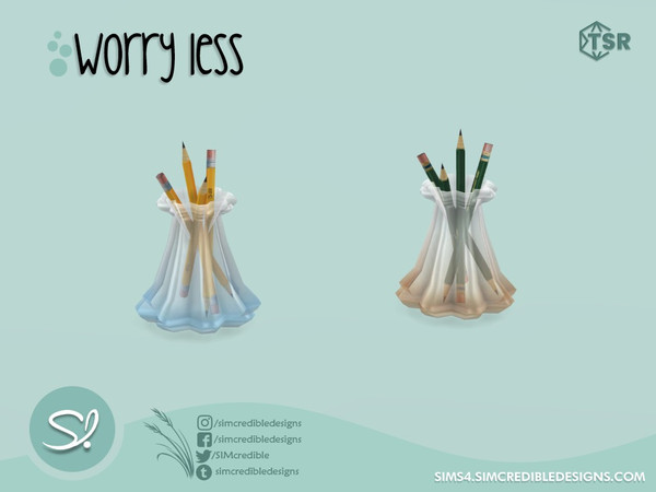Sims 4 — Worry Less Pencils by SIMcredible! — by SIMcredibledesigns.com available at TSR 2 colors variations