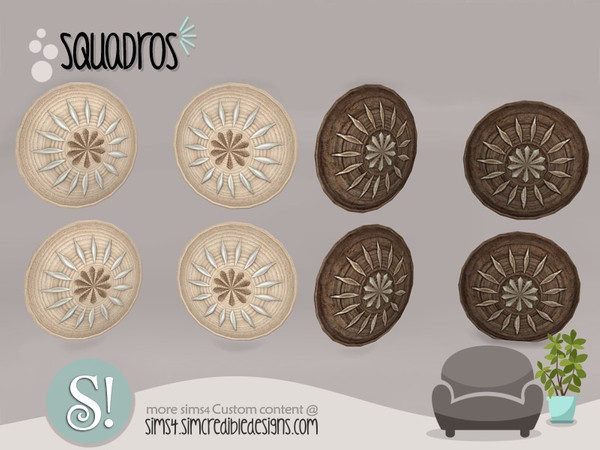 Sims 4 — Squadros wall art by SIMcredible! — by SIMcredibledesigns.com available at TSR 2 colors variations