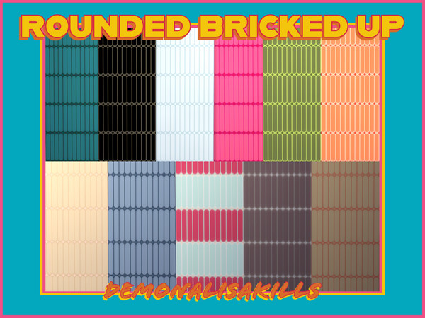 Sims 4 — ROUNDED BRICKED UP by DemonaLisaKills — A dynamic tile, perfect for a bar, bathroom or kitchen
