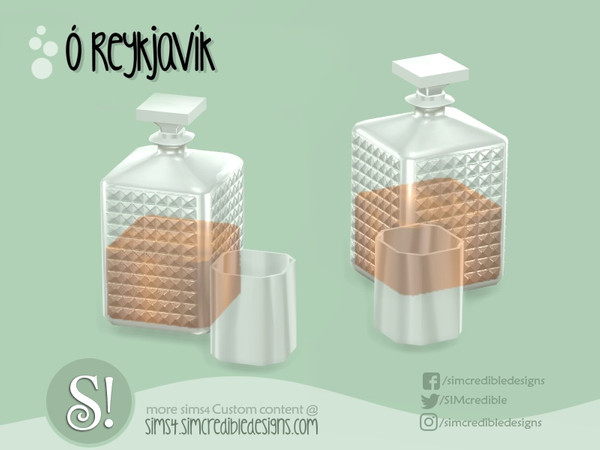 Sims 4 — Oh Reykjavik whisky bottle decor by SIMcredible! — by SIMcredibledesigns.com available at TSR