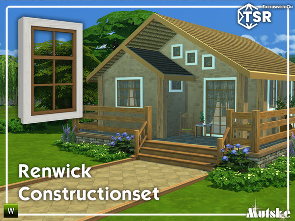 Sims 4 — Renwick Construstionset by Mutske — This set is inspired on an English Landhouse. Make sure that your game is