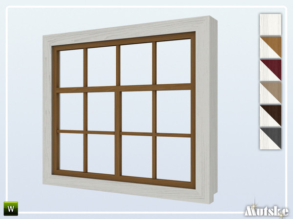 Sims 4 — Renwick Window Counter 2x1 by Mutske — This set is inspired on an English Landhouse. Make sure that your game is