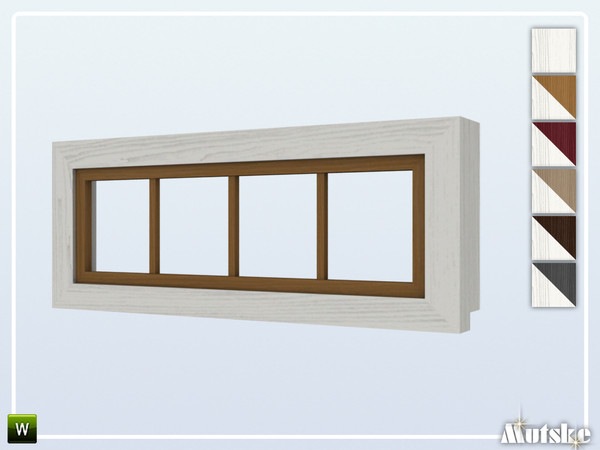 Sims 4 — Renwick Window Privat 2x1 by Mutske — This set is inspired on an English Landhouse. Make sure that your game is