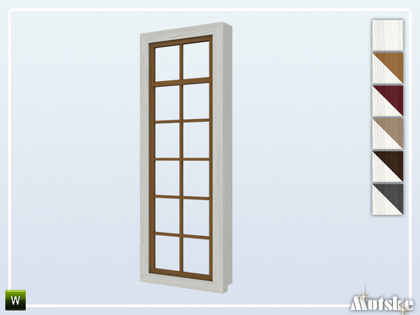 Sims 4 — Renwick Window Tall 1x1 by Mutske — This set is inspired on an English Landhouse. Make sure that your game is