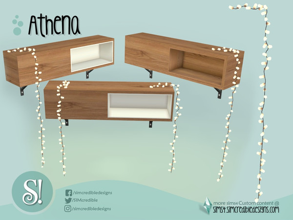 Sims 4 — Athena little lamps by SIMcredible! — by SIMcredibledesigns.com available at TSR 3 colors variations