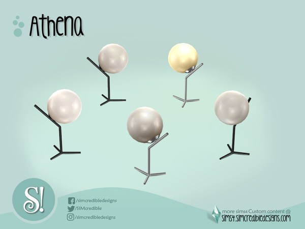 Sims 4 — Athena sphere lamp by SIMcredible! — by SIMcredibledesigns.com available at TSR 2 colors variations