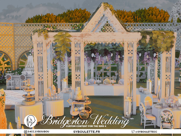 Sims 4 — SYB Bridgerton Wedding - Cake box | RVSN break by Syboubou — Step into the romantic world of the Regency era