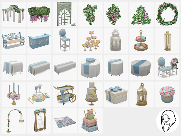 Sims 4 — SYB Bridgerton wedding - Round table by Syboubou — Step into the romantic world of the Regency era with a modern