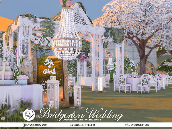 Sims 4 — SYB Bridgerton Wedding - Square table 1x1 by Syboubou — Step into the romantic world of the Regency era with a