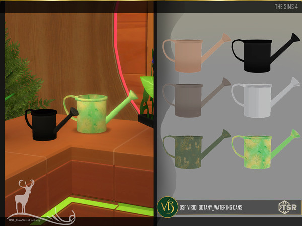 Sims 4 — DSF VIRIDI BOTANY_WATERING CANS by DanSimsFantasy — They are decorative objects for a space or room in which we