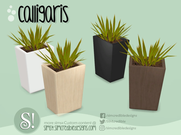 Sims 4 — Calligaris plant 3 by SIMcredible! — by SIMcredibledesigns.com available at TSR 4 colors variations