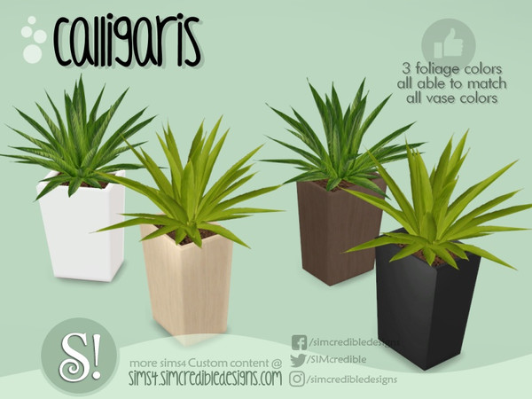 Sims 4 — Calligaris plant 4 by SIMcredible! — by SIMcredibledesigns.com available at TSR 4 colors in 12 variations