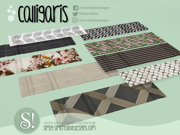 Sims 4 — Calligaris Rug by SIMcredible! — by SIMcredibledesigns.com available at TSR