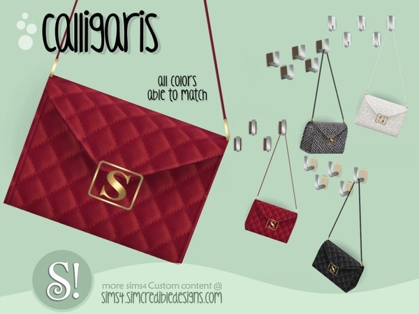Sims 4 — Calligaris bag rack by SIMcredible! — by SIMcredibledesigns.com available at TSR 3 colors in 18 variations