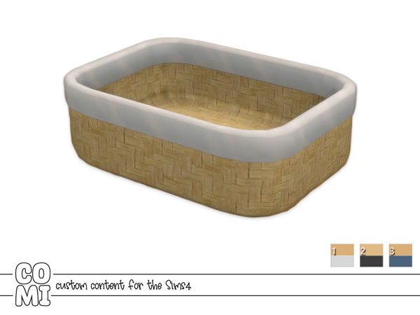 Sims 4 — Comiko Bathroom Basket by Comiko — Bathroom set is composed of 10 items 10 Items Bathroom Basket Big - 3